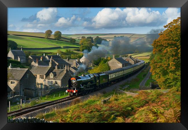 Steam Train Yorkshire Dales Framed Print by Picture Wizard