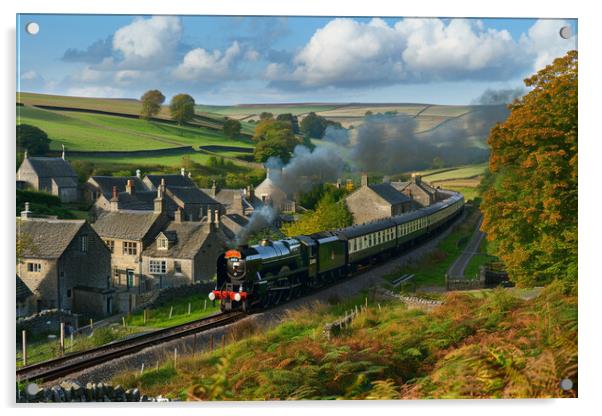 Steam Train Yorkshire Dales Acrylic by Picture Wizard