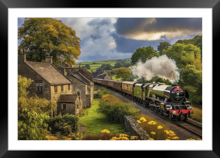 steam train yorkshire dales Framed Mounted Print by Picture Wizard
