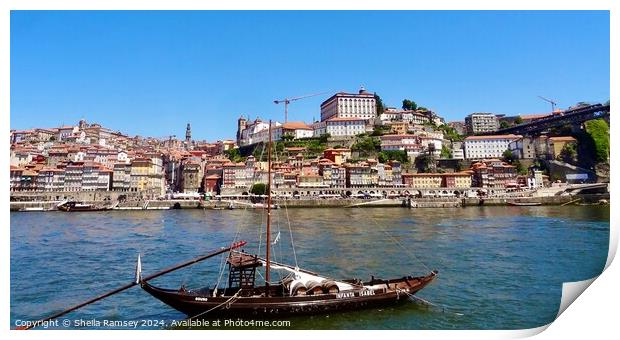 Traditional Boat Porto Portugal Print by Sheila Ramsey