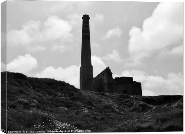 The Old Geevor Tin Mine Cornwall Canvas Print by Sheila Ramsey
