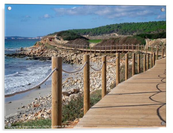 Boardwalk 2 Es Bruc Menorca  Acrylic by Deanne Flouton