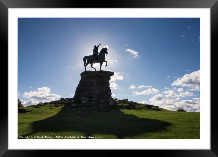 The Copper Horse Silhouette Framed Mounted Print by Kasia Design