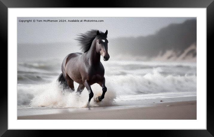 The Black Forest Horse  Framed Mounted Print by Tom McPherson