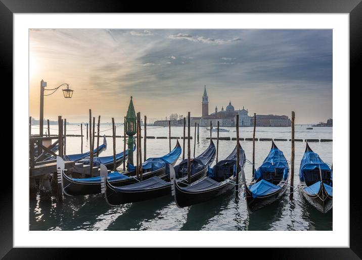 Venice Sunrise Framed Mounted Print by Graham Custance