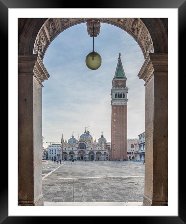 St Mark's Square, Venice Framed Mounted Print by Graham Custance