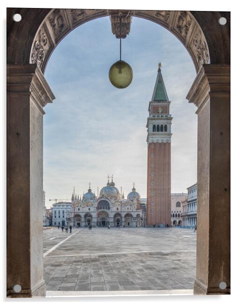 St Mark's Square, Venice Acrylic by Graham Custance