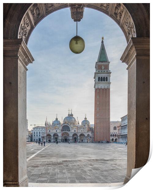 St Mark's Square, Venice Print by Graham Custance