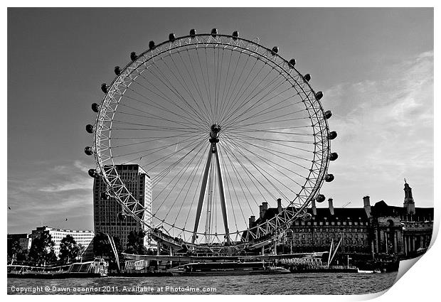 London Eye Print by Dawn O'Connor