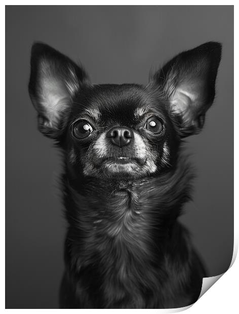 Chihuahua Portrait Print by K9 Art