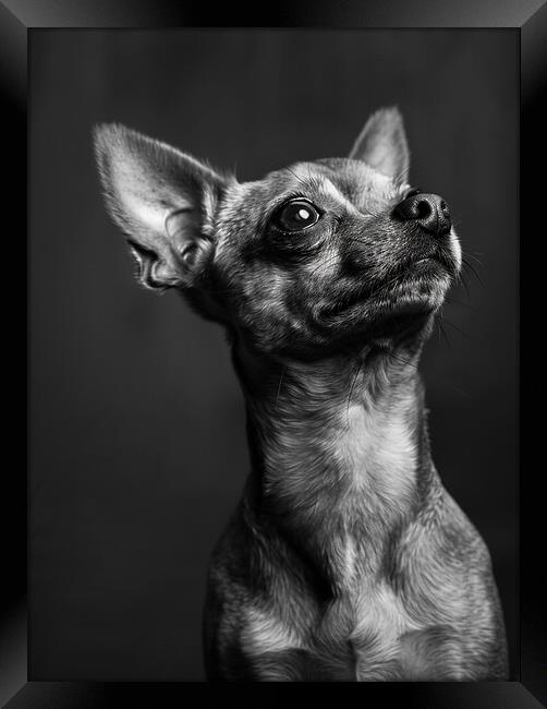Chihuahua Portrait Framed Print by K9 Art