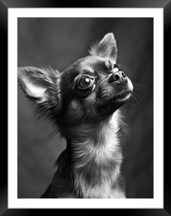 Chihuahua Portrait Framed Mounted Print by K9 Art