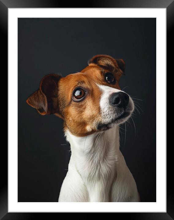 Jack Russell Portrait Framed Mounted Print by K9 Art