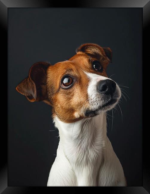 Jack Russell Portrait Framed Print by K9 Art