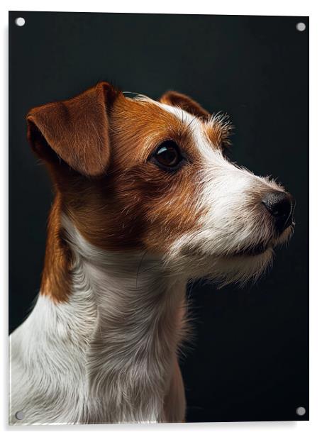 Jack Russell Portrait Acrylic by K9 Art