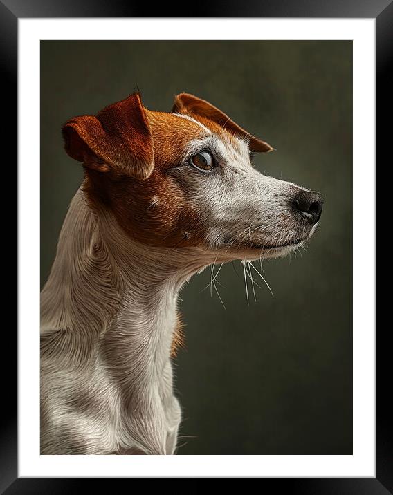 Jack Russell Portrait Framed Mounted Print by K9 Art