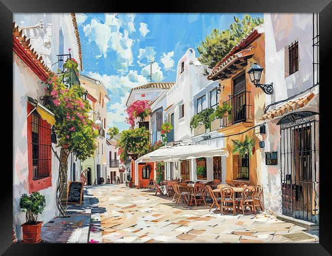 Marbella Old Town Framed Print by Steve Smith