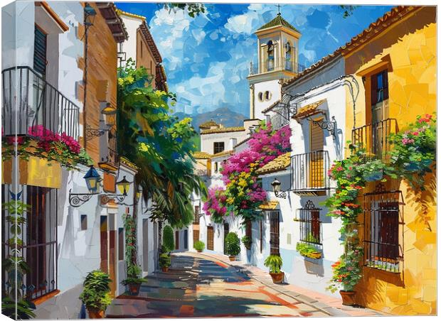 Marbella Old Town Canvas Print by Steve Smith