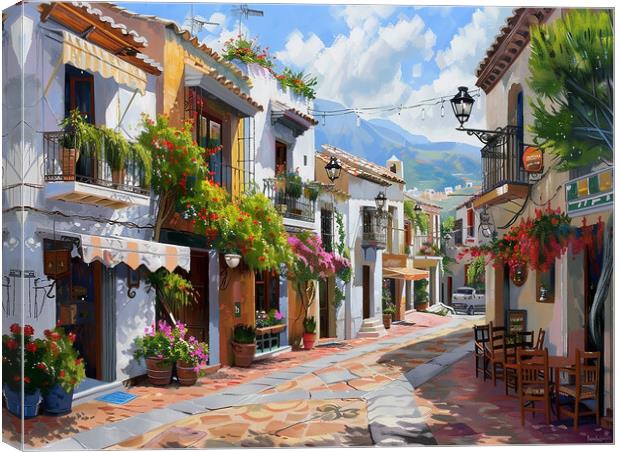 Marbella Old Town Canvas Print by Steve Smith