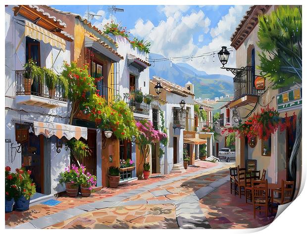 Marbella Old Town Print by Steve Smith