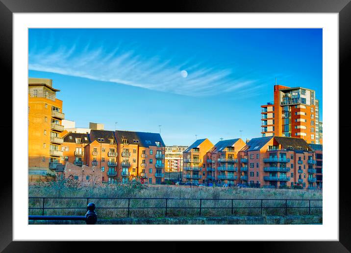 Leeds City Moon Framed Mounted Print by Alison Chambers