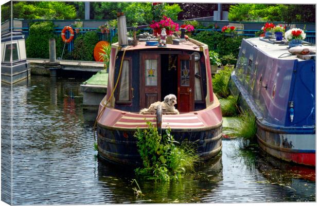 Canal Boat Life Canvas Print by Alison Chambers