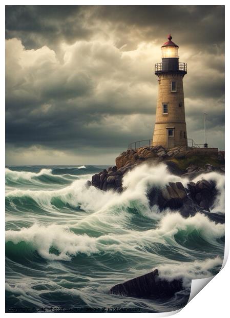 There’s a storm brewing  Print by Zap Photos
