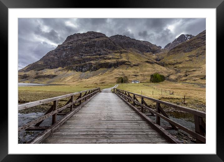 Achnambeithach Cottage Glencoe Framed Mounted Print by chris smith