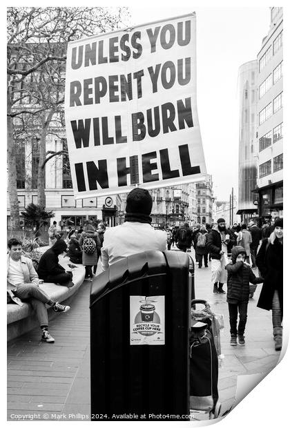 Repent, Recycle Print by Mark Phillips