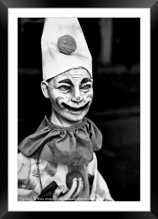 Clown Framed Mounted Print by Mark Phillips