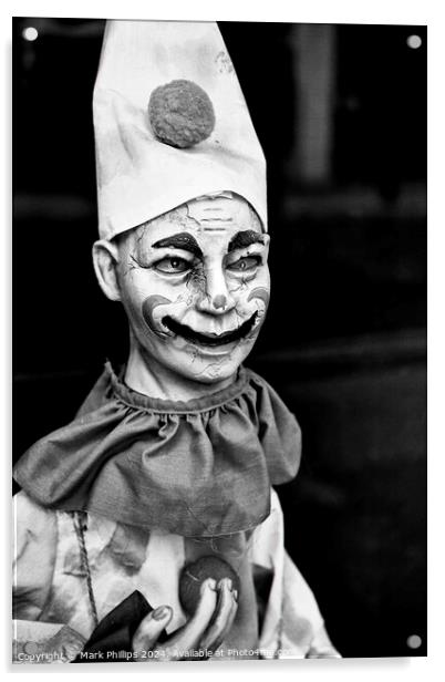 Clown Acrylic by Mark Phillips