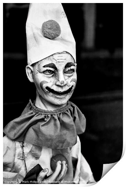 Clown Print by Mark Phillips