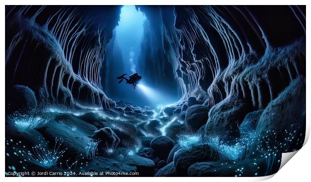 Luminescent Abyss - GIA2401-0193-REA Print by Jordi Carrio