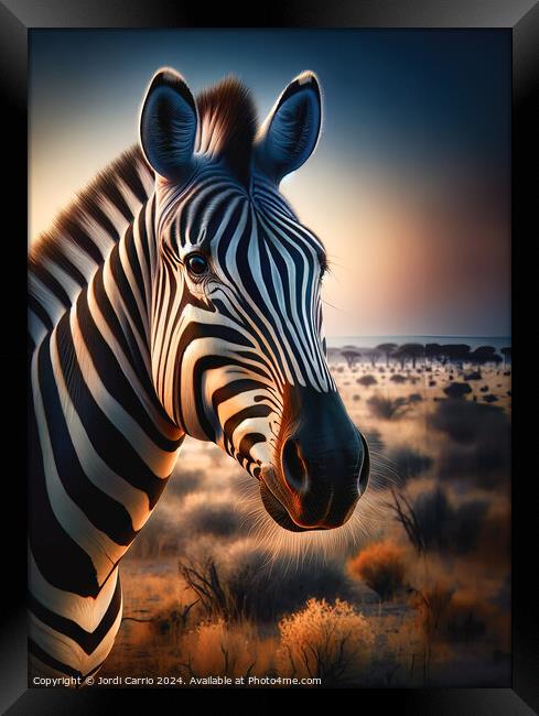 Striped Sunset - GIA2401-0205-REA Framed Print by Jordi Carrio