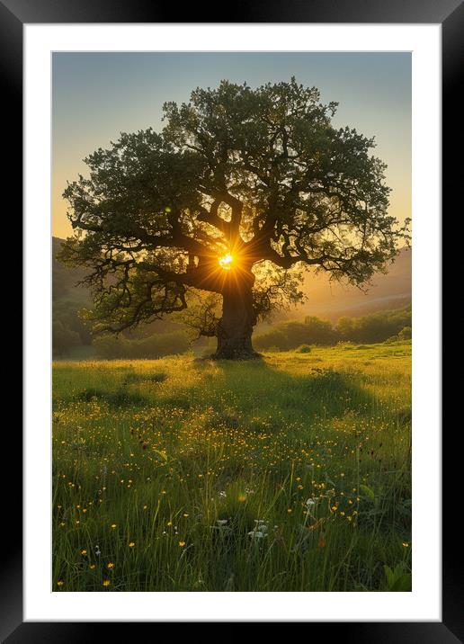 Oak Tree Framed Mounted Print by Picture Wizard