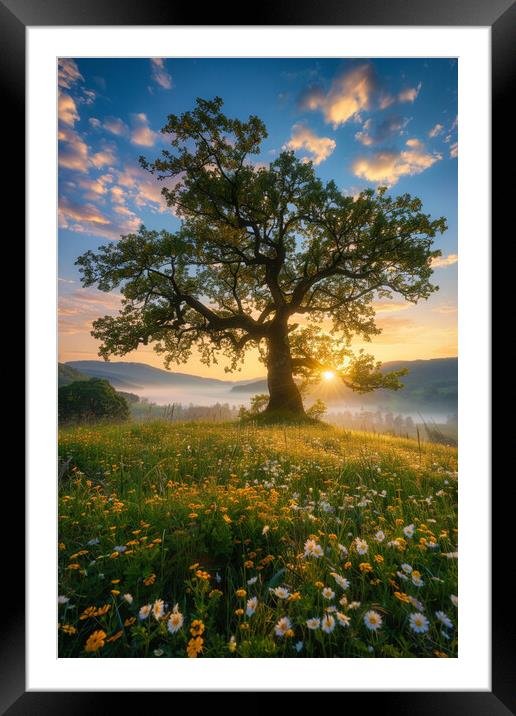 Oak Tree Framed Mounted Print by Picture Wizard