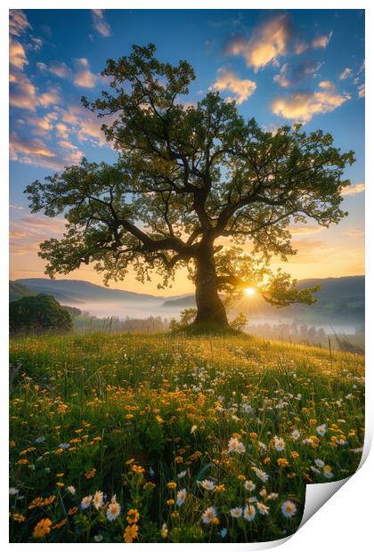 Oak Tree Print by Picture Wizard