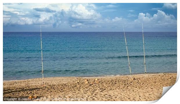 Fishpoles and Solitude Print by Deanne Flouton