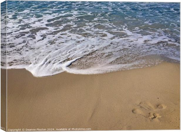 Fading Footprint on the Sand Canvas Print by Deanne Flouton