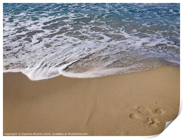 Fading Footprint on the Sand Print by Deanne Flouton
