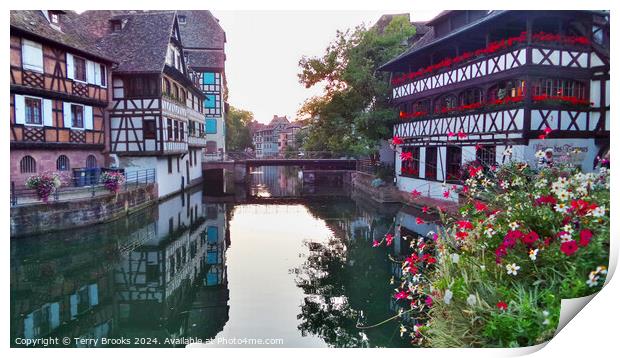 Beautiful Strasbourg Canal Print by Terry Brooks