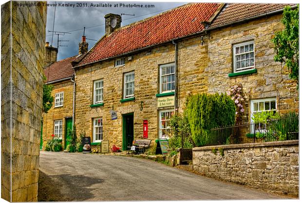 Hawnby Village Stores Canvas Print by Trevor Kersley RIP