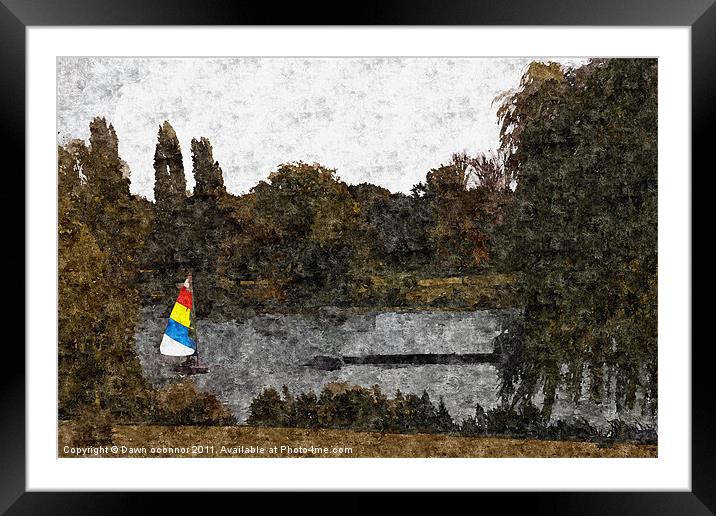 Danson Park Lake Painting Framed Mounted Print by Dawn O'Connor