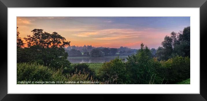 Framlingham sunset Framed Mounted Print by George Nicholls