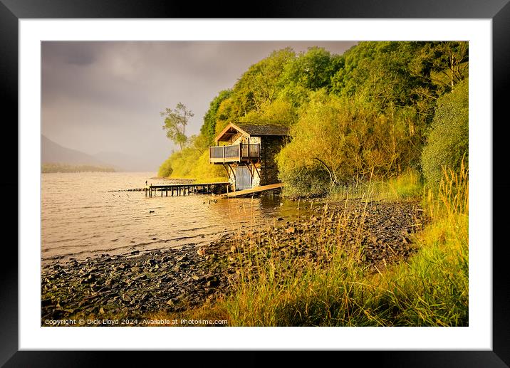 The Iconic Boathouse at Ullswater intrhe Sunrise Framed Mounted Print by Dick Lloyd