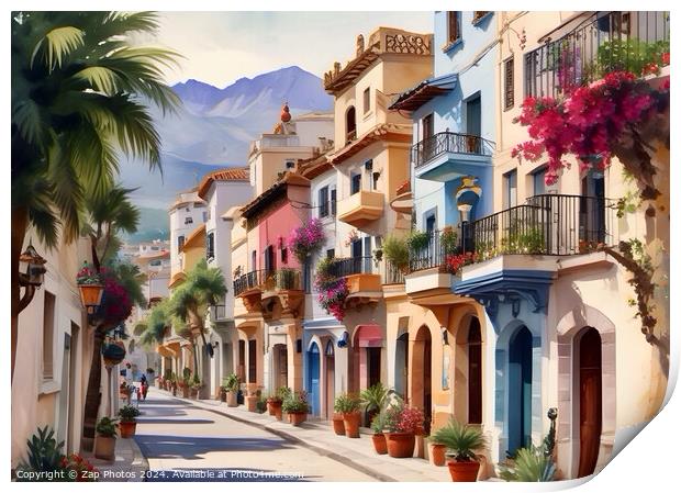 Old Town Marbella  Print by Zap Photos