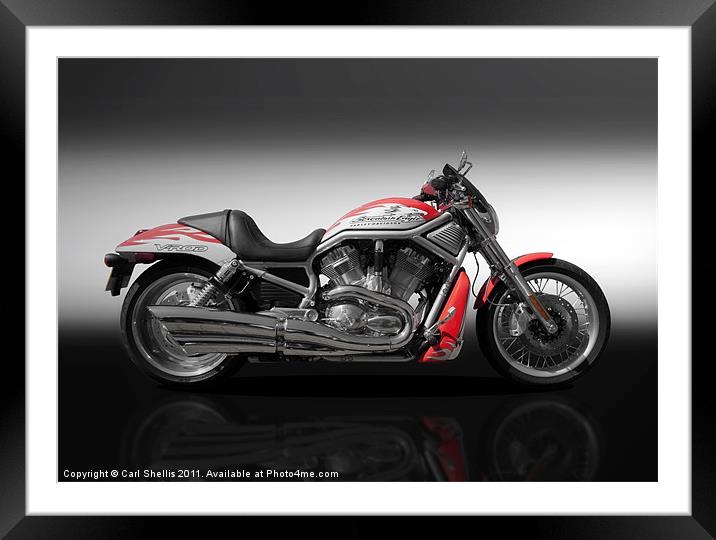 Harley Davidson Framed Mounted Print by Carl Shellis