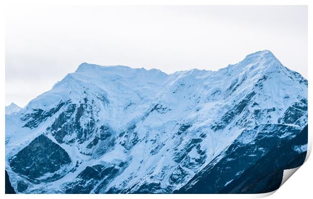  snow covered mountain range Print by Ambir Tolang
