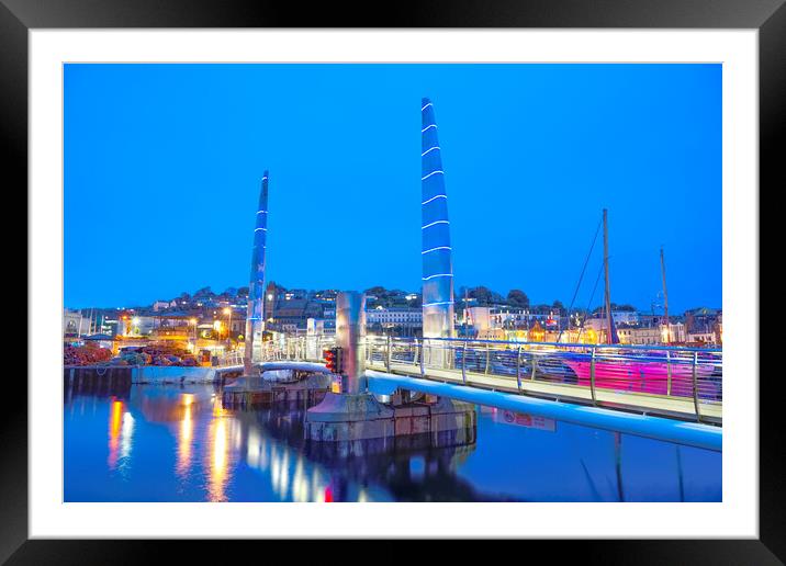 Torquay At Night Framed Mounted Print by Alison Chambers