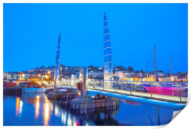 Torquay At Night Print by Alison Chambers